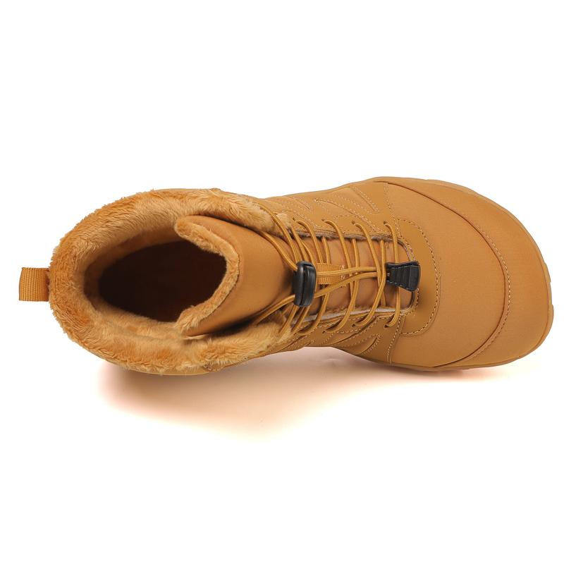 Plush Snow Boots for Women Men Winter Cotton Shoes High-top Boots Warm Hiking Shoes Outdoor Sneakers