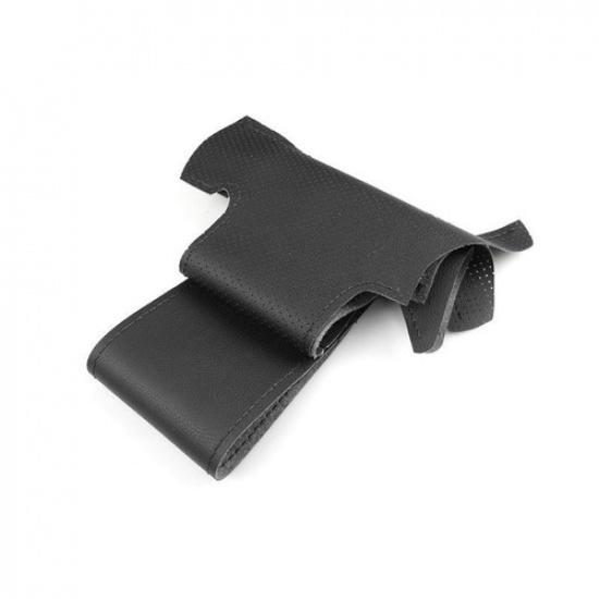 Black Steering Wheel Leather Cover Trim For Hyundai Accent Kia Rio5 2006-2011