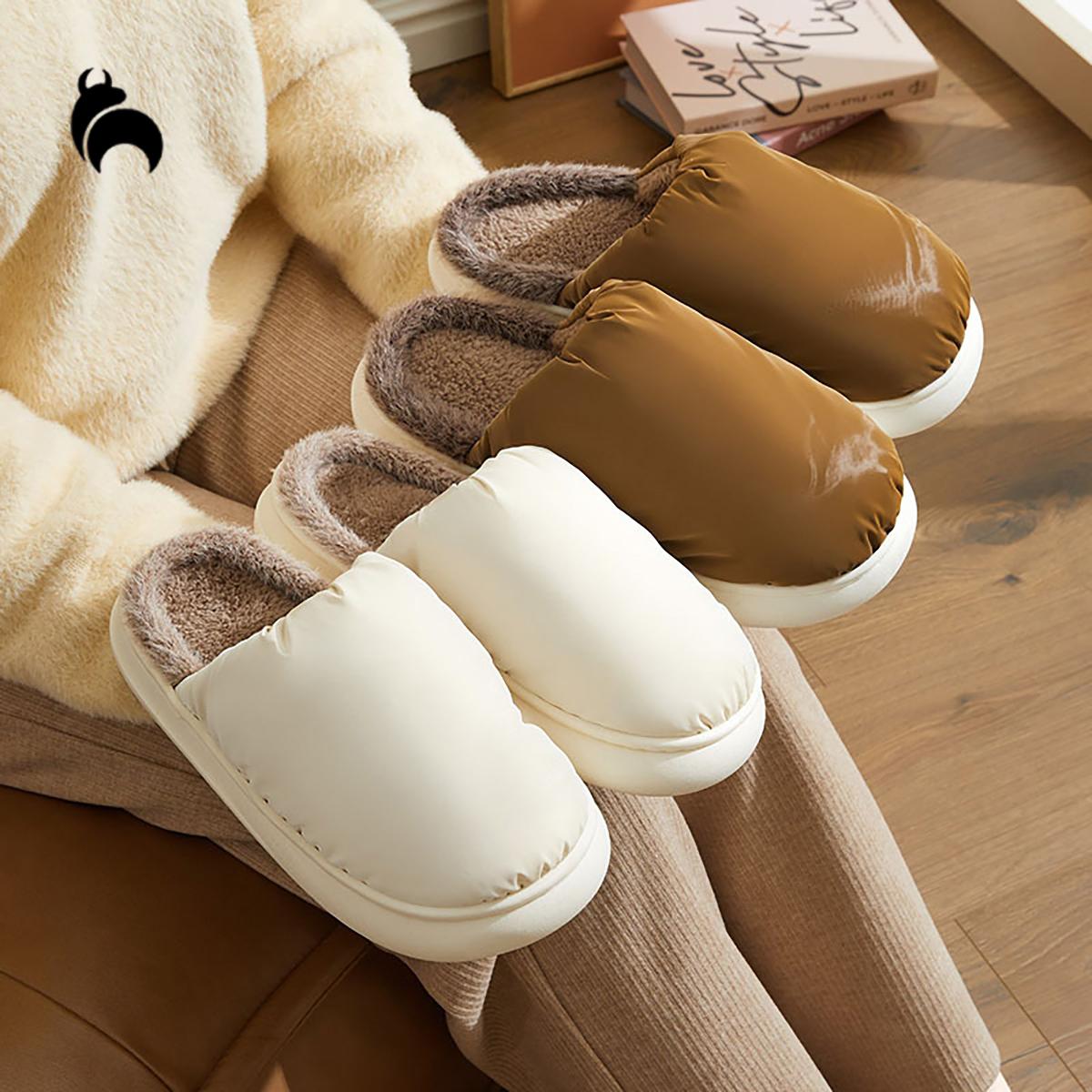 

Женские простые разноцветные тапочки, домашние нескользящие хлопковые тапочки для отдыха, осенне-зимние удобные плюшевые теплые хлопковые туфли