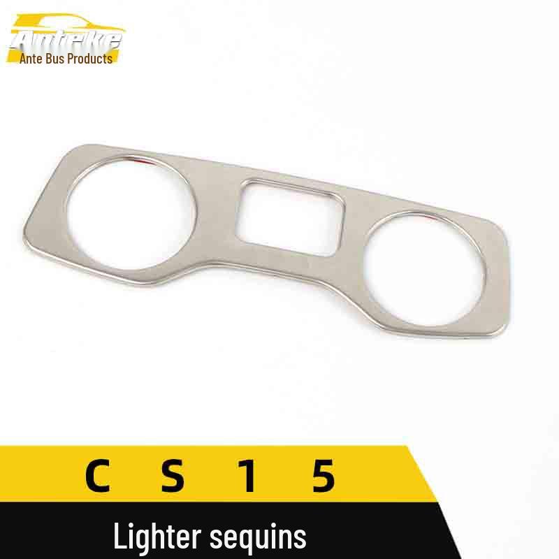 CS15 Ashtray Cover: Stainless Steel Decorative Sequin for Center Console Cigarette Lighter