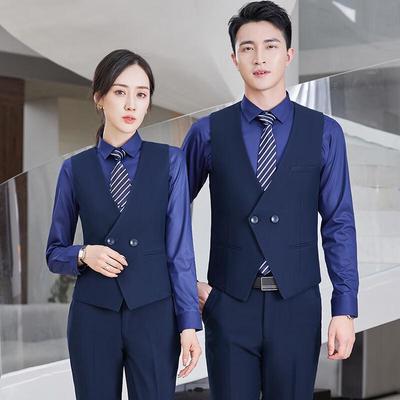 TLUOMAN Unisex Business Formal Micro-Stretch Vest Two-Piece Suit