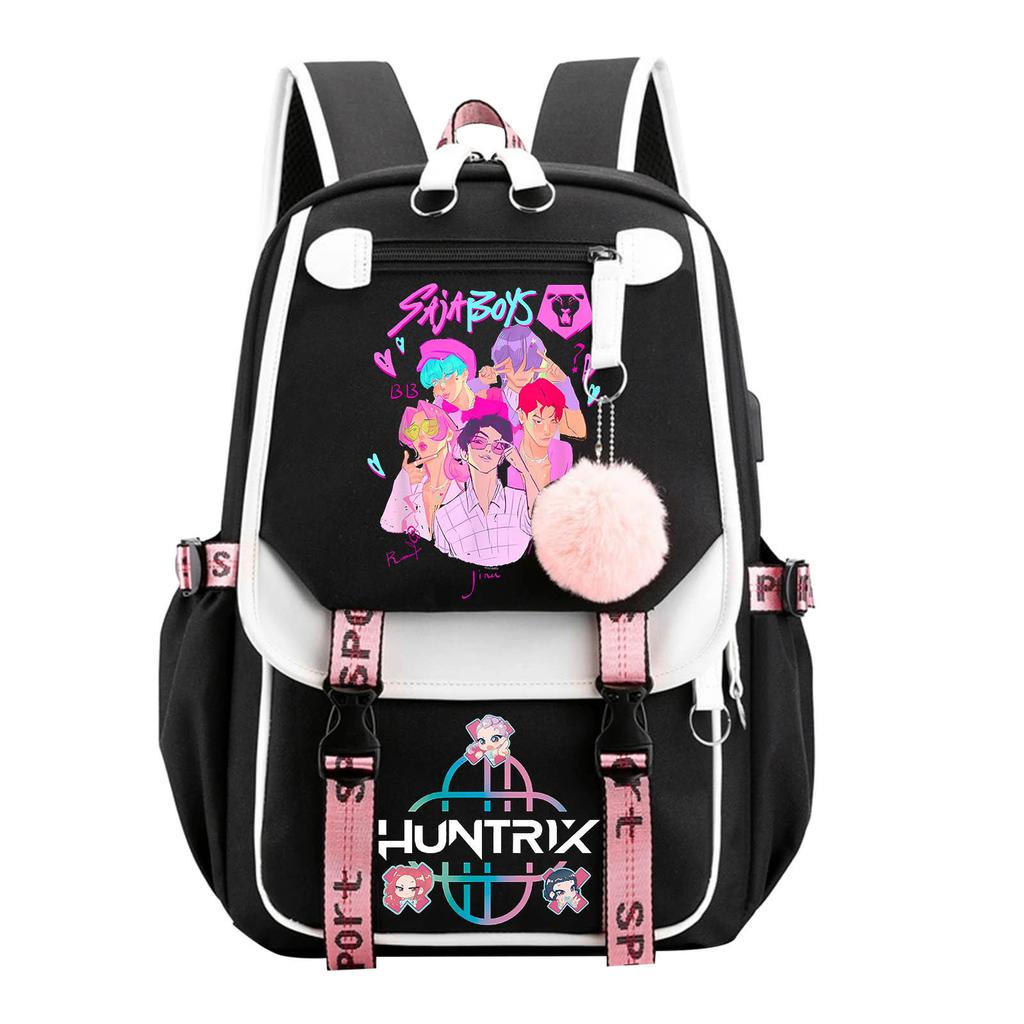 Large Capacity Schoolbag with Shoulder Strap; Student Three-piece Pencil Case Set