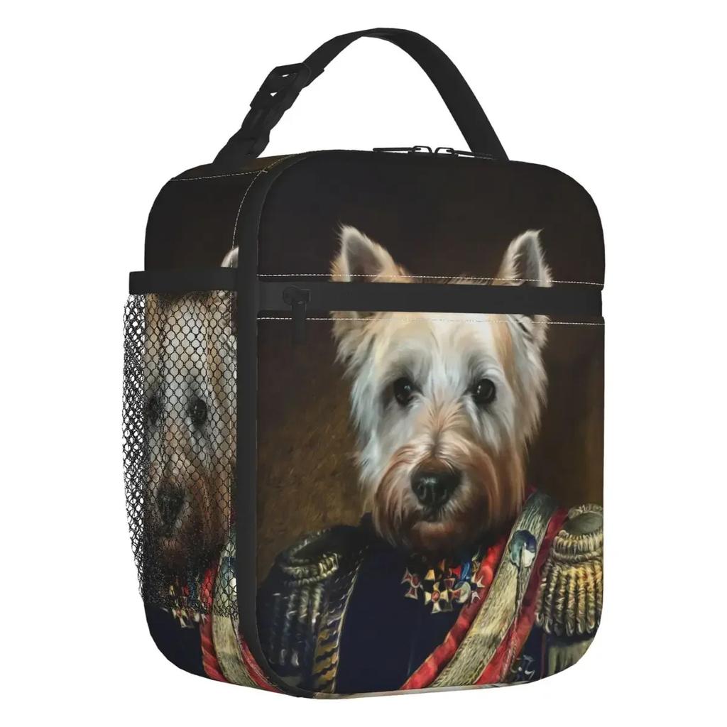 Cute West Highland White Terrier Dog Insulated Lunch Bag Leakproof Westie Puppy Cooler Thermal Lunch Box Office Picnic Travel