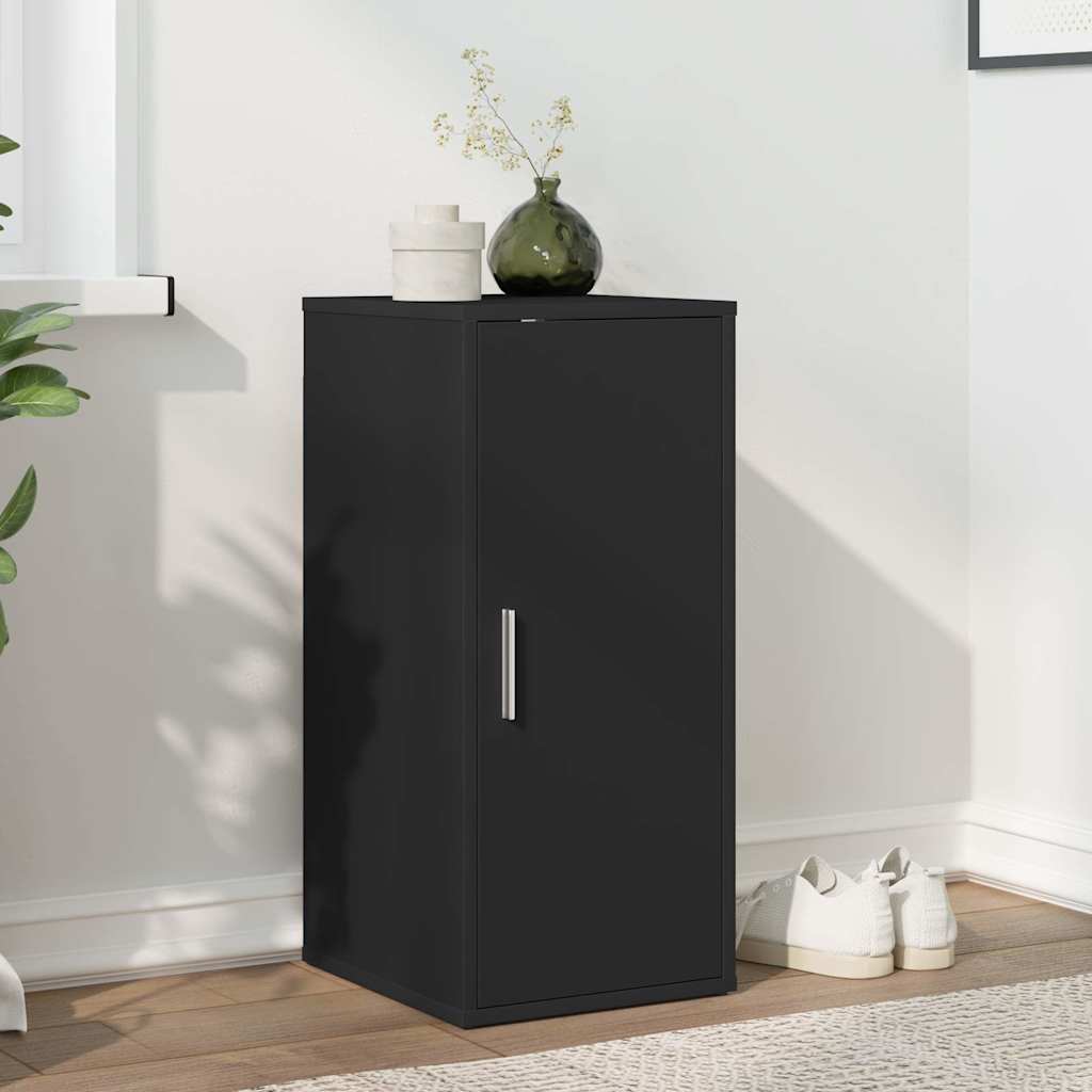 Shoe Cabinet Black 32x35x70 Cm Particleboard