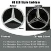For Mercedes Benz W204 W245 X204 Class Front Grille Star Emblem Illuminated Logo Glossy Black and Chrome Silver Newest 3D Style BF1