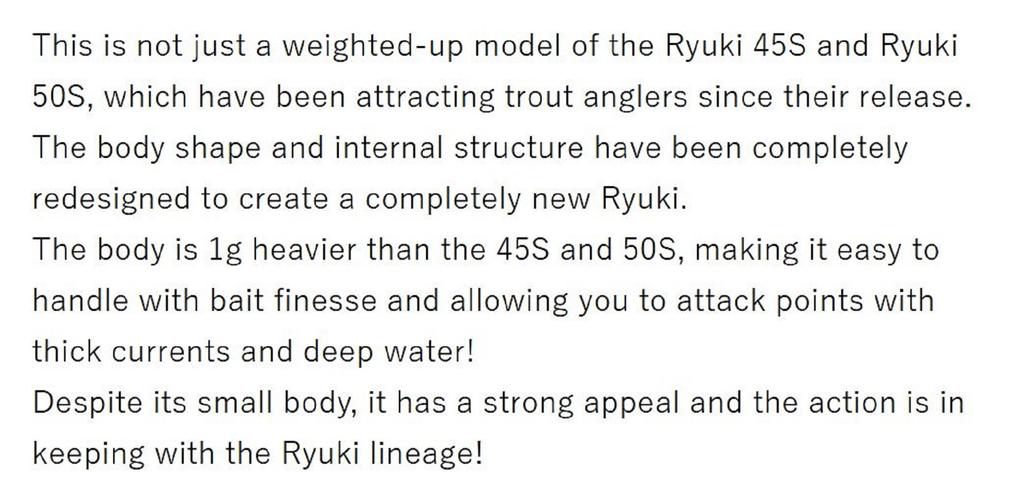 Duo Spearhead Ryuki 51S Single Hook Sinking Lure ACCZ474 (4228)