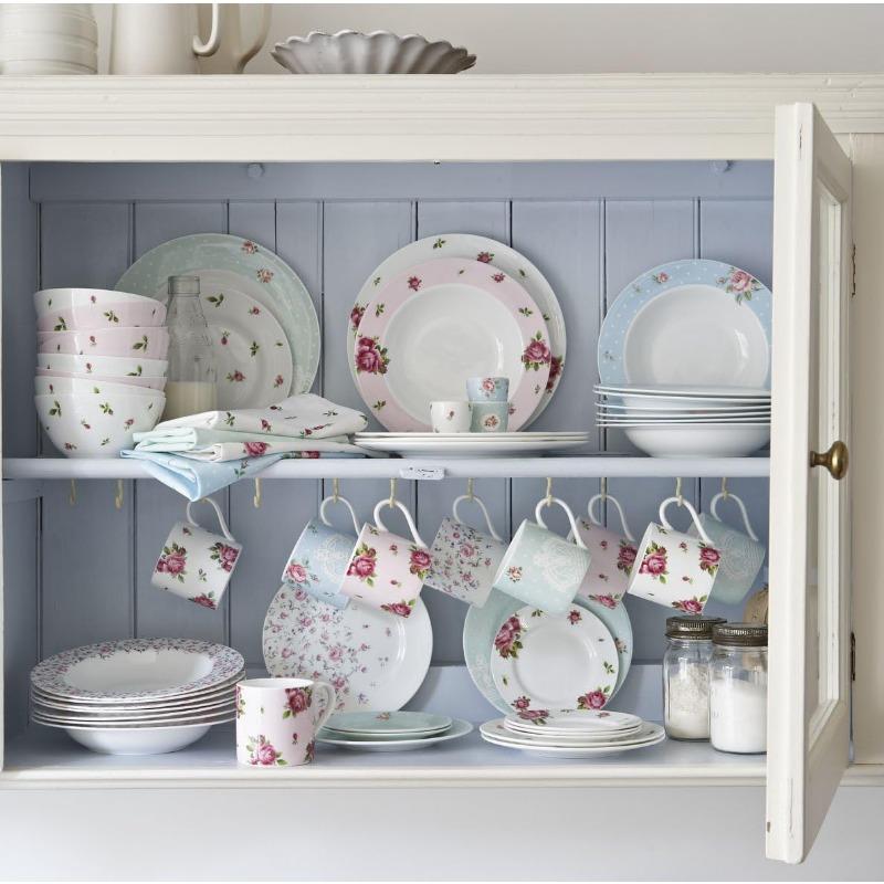 Polka Rose Teacup & Saucer Set