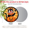 2D Flat Aluminium Halloween Sign with Black Cat & Pumpkin Pattern - Halloween Figurine Ornaments - Ideal for Front Door, Wall, Porch, Fence Decor