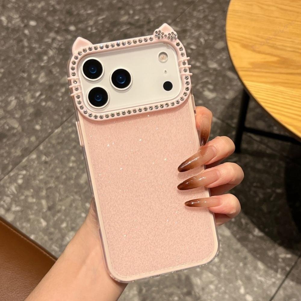 Cute Glitter Phone Case for For Iphone 17 Air 14 1 16 11 12 13 Pro Max 14 16 Plus Silicone Bling Bling Shockproof Protector Cover
