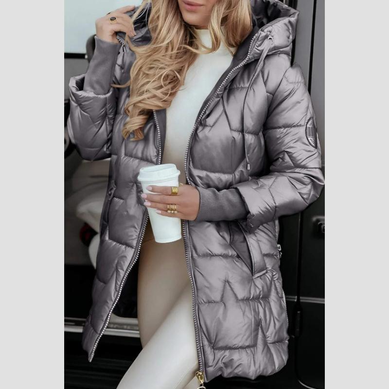 Autumn Winter Hooded Cotton Jacket Mid-Length Coat Women's Jackets Women Clothes Jacket