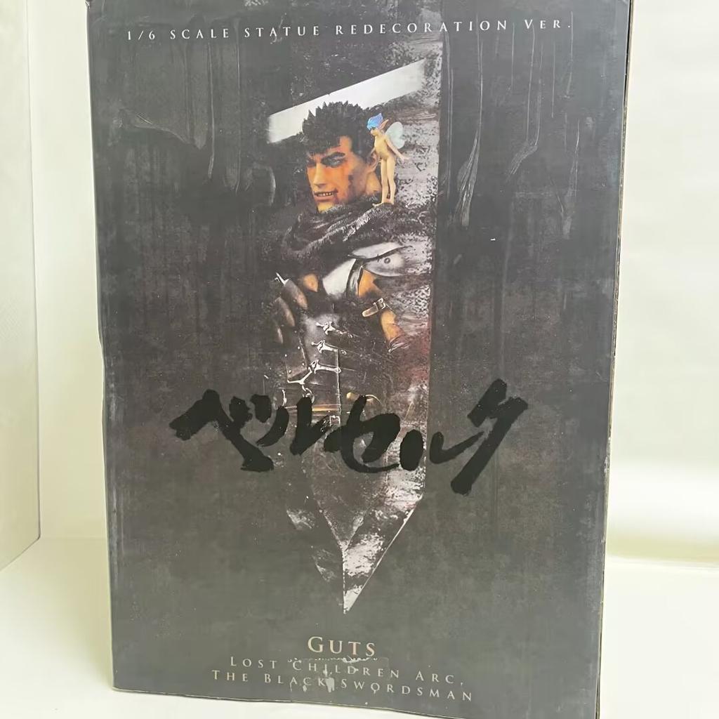 32cm Guts The Black Swordsman Statue Anime Figure Dual Head Sculpts Premium Collectible Model Display with Poseable Articulated Scale Detailed Movable