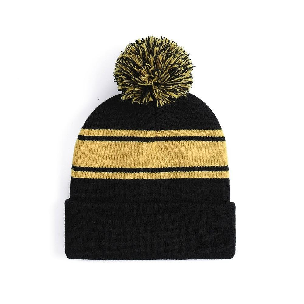 Pom-Pom Winter Hat Thick Warm Knitted Hat Casual Beanie Cap