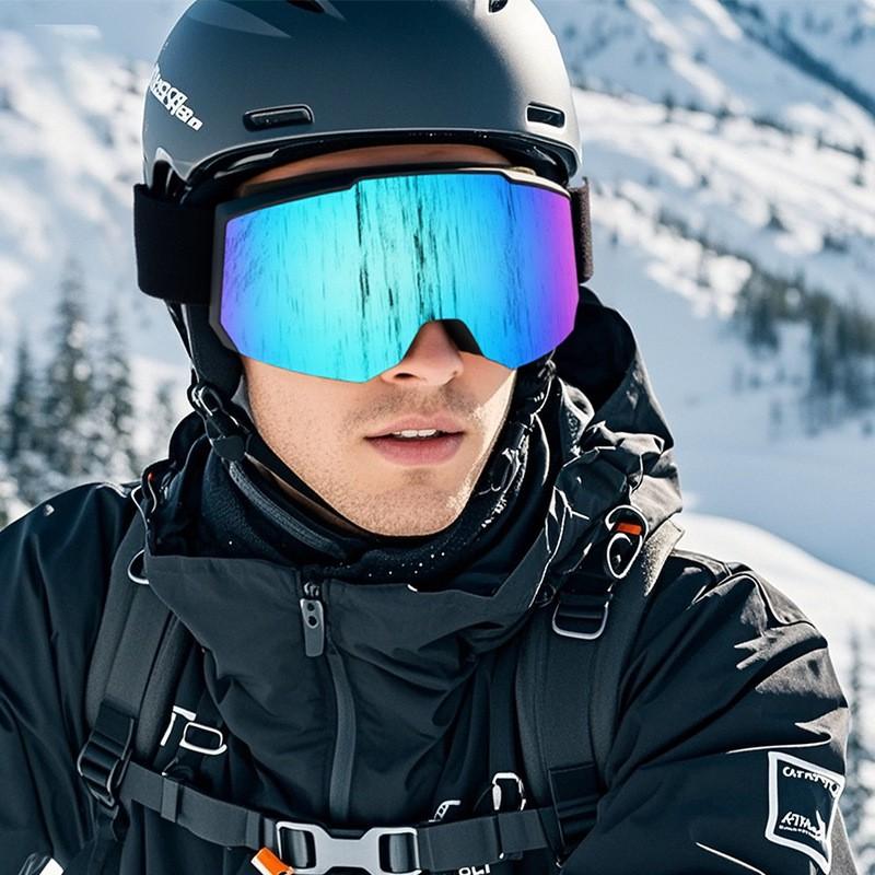 Unisex Ski Goggles With UV400 Protection Non-Polarized PC Lens TPU Frame Snow Sports Hiking Cycling Outdoor Activities