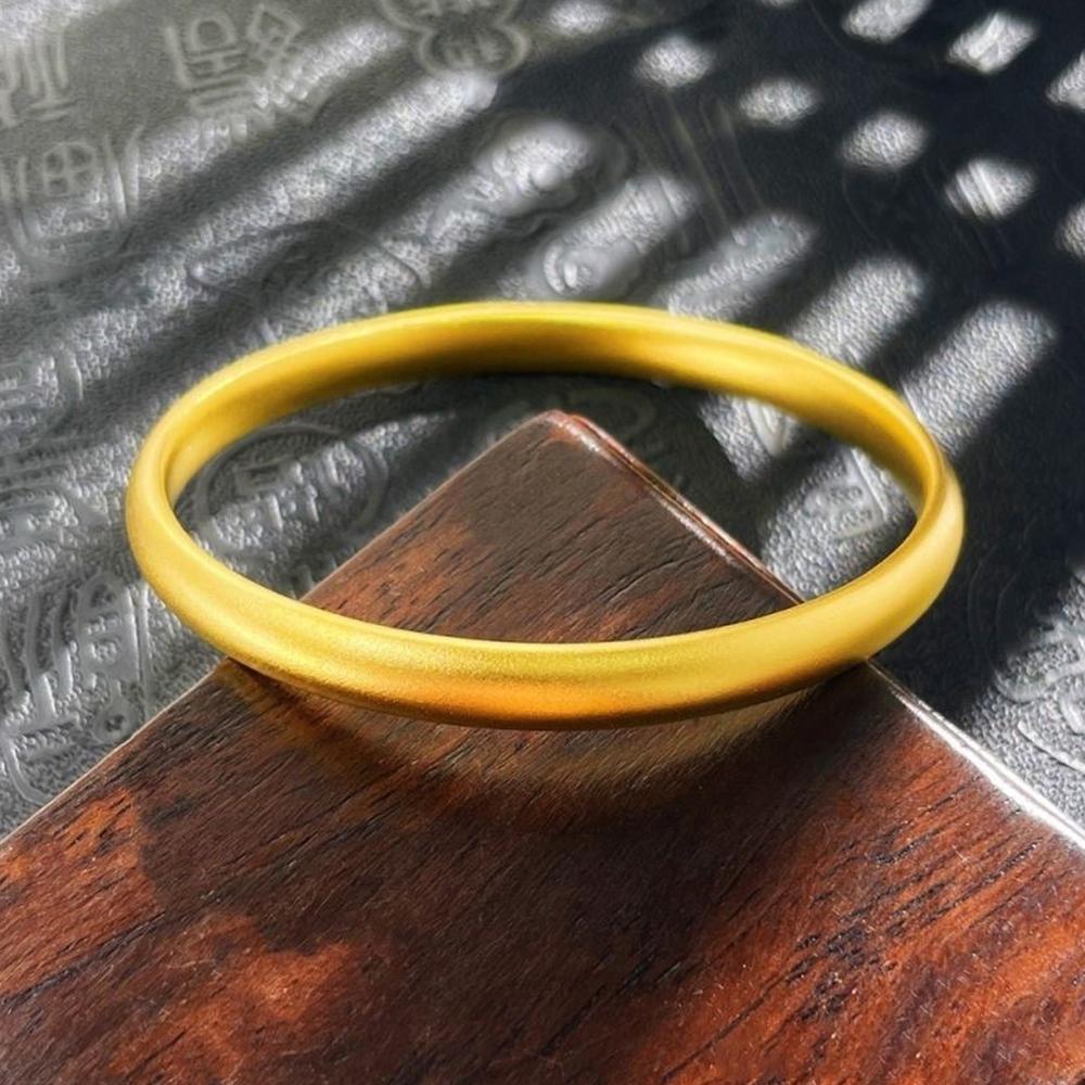 7mm Ancient Fashu Circle Heritage Bracelet Matte Frosted Surface Closed Bangle Bracelet  Women's