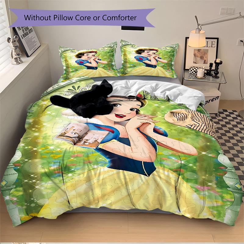 Snow White Garden Print 3Pcs Bedding Setduvet Cover With 2 Bedropillowcase Home Birthday Gift