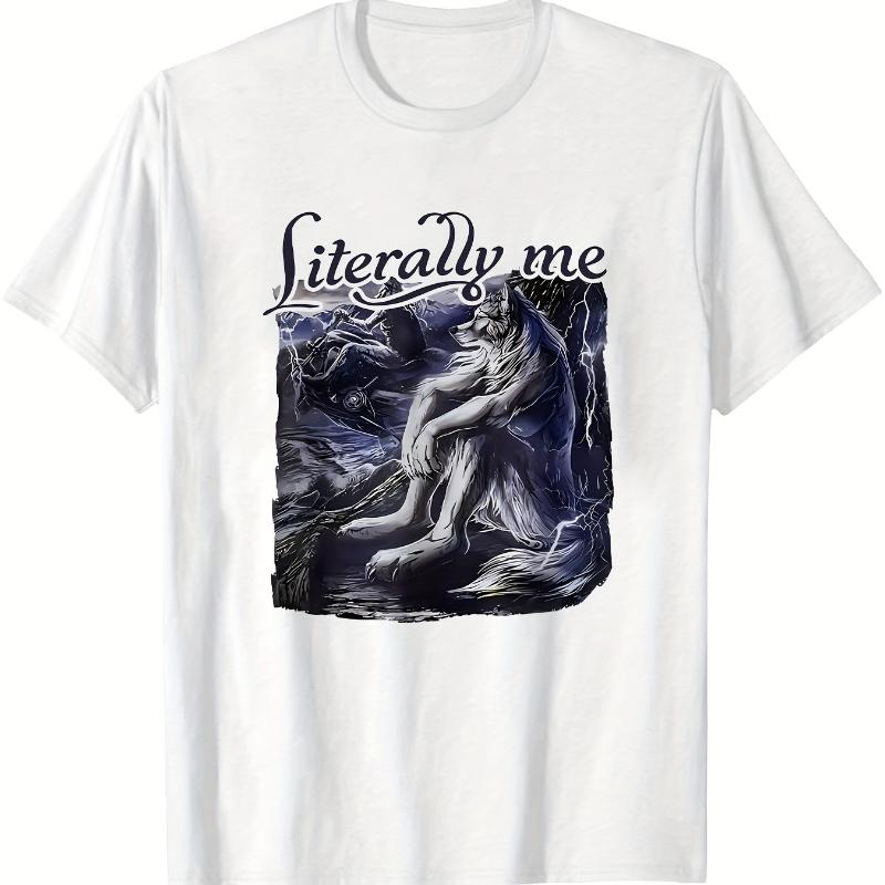 "Literally Me" T-Shirt, Weich, Atmungsaktiv & Farbecht, Klassische Passform für den täglichen lässigen Gebrauch