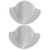 2pcs Clam Shell Vent Wire Pass Through Cover Polished Stainless Steel Accessory for Marine Boat
