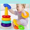 Baby Stacking Rainbow Tower Toy For Infants 6-12 Months Enhances Motor Skills