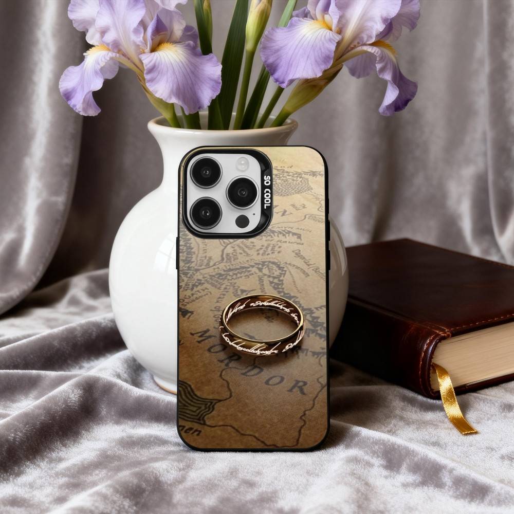 Movie T-The L-Lord-D R-Rings Phone Case For iPhone17,16,15,14,13,12,11 Plus,Pro Max Black Candy silver phone case