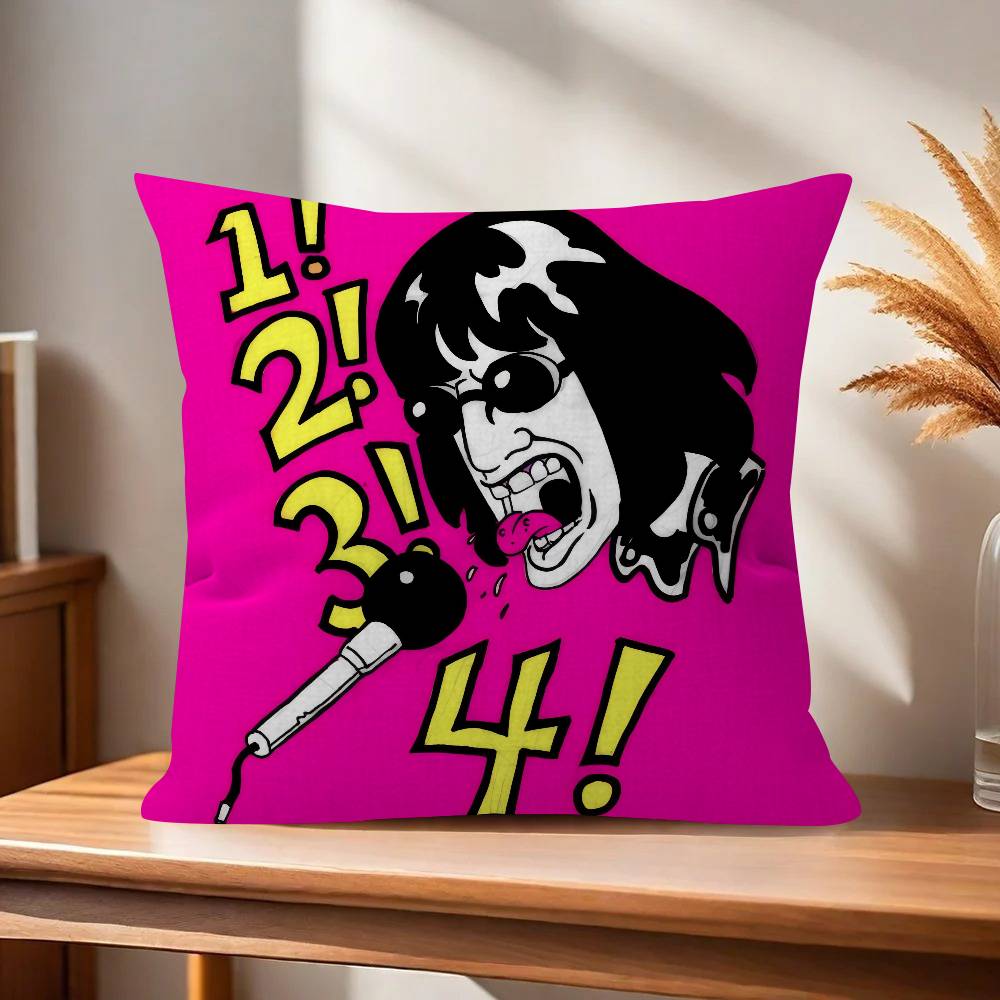 Poszewka na poduszkę kreskówka Prezent Poszewka na poduszkę Sypialnia Dom Sofa Krzesło Siedzenie Dekoracja poszewka na poduszkę Zespół Rockowy RRamones ANIME