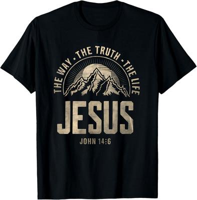 Jezus De Weg Waarheid Leven Christus Religieus Cadeau Christelijk Bid Heer God S-5XL Unisex T-shirt