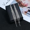 European & American Rhinestone Tassel Ear Hook Earrings for Women