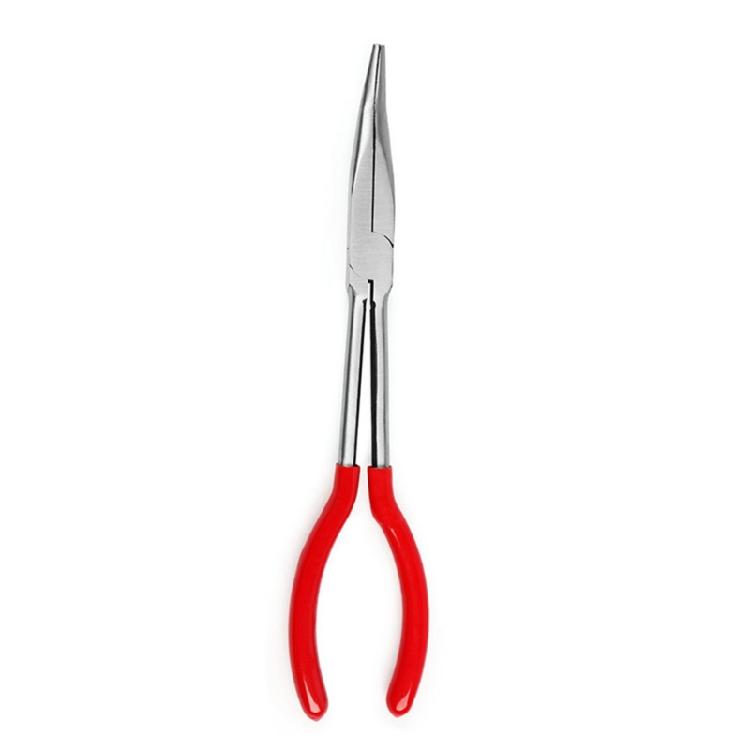 11 Inch Extra Long Nose Pliers Set Straight Bent Tip Mechanic Equipment Tool