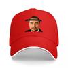 Derek Zoolander Face Print Baseball Cap Classic Black Adjustable Hat with Iconic Movie Character Design for Fashion Fans