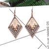 Böhmische Frauen hohle Raute Anhänger Faden baumeln Haken Ohrringe Schmuck