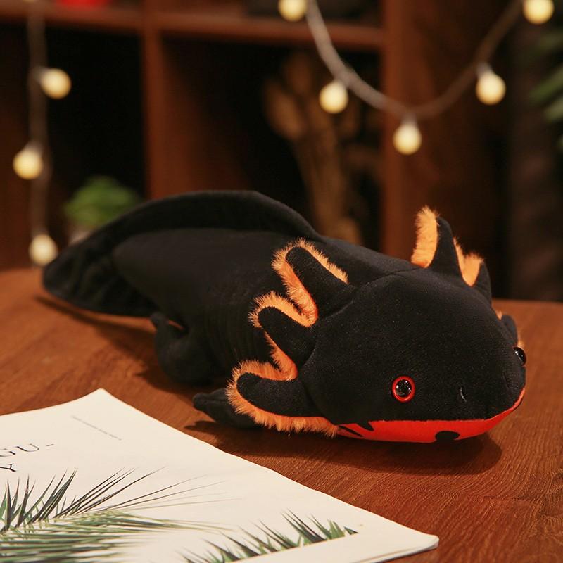 Axolotl Stofftier Plüschtier, Geschenke Für Kinder, Wild Onez Meeresbewohner Tiere, Salamander Axolotl Plüschtier Riesiges Stofftier Axolotl 45cm brown