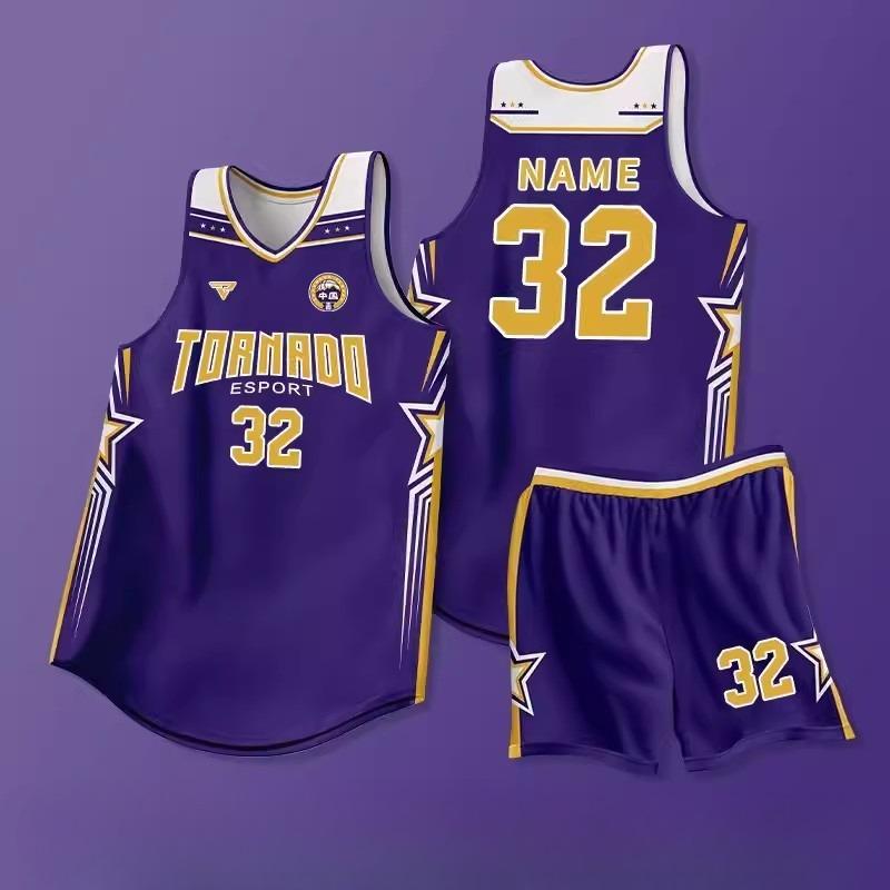 Basketball-Trainings- und Wettkampfanzug, personalisiertes amerikanisches schnelltrocknendes Trikot, Team-Kit