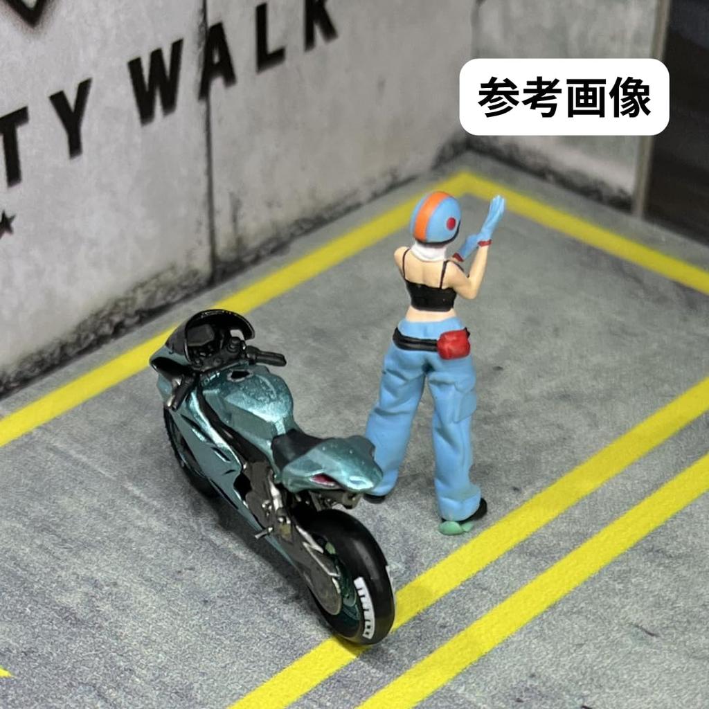 Moreart 164 Miniature Figure & Motorcycle Set MO222160 (Model Girl, Model Diorama, Miniature Car) [Used]