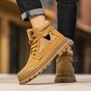Fashion Men's Shoes Brand Lace-Up Men's Motocross Boots 2024 New Arrival Classic Male High Top Sneakers Leather for Men Outdoor Boots