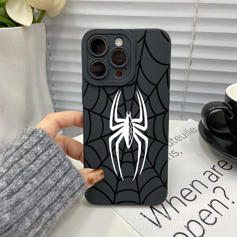 Black and White Spider for Apple 15 Mobile Phone Case Iphone12promax Case 14/13/11/XSMAX Pupil Eye 16