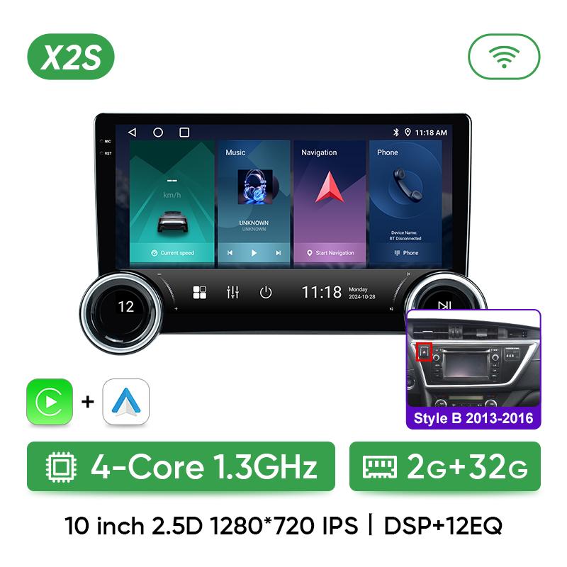 

Автомобильное радио Ainavi для Toyota Auris 2014 2015 2016 2017 2018 Corolla Wireless Carplay Android Auto Car Multimedia Player Stereo