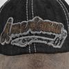 Embroidered Baseball Cap with 3d Appliqué, Denim Embroidered Duckbill Cap, Washed and Distressed Sun Hat, Curved Brim Cap, Wide Brim Cap