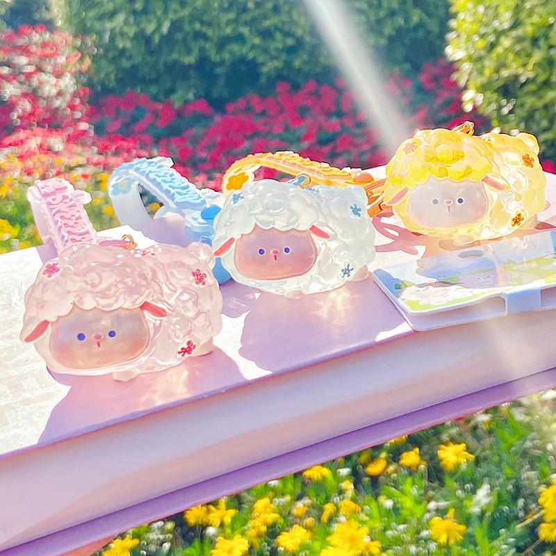 Colored Sheep Brightly Keychain Cute And Fun Semitransparent Resin Keyring For Use Personal