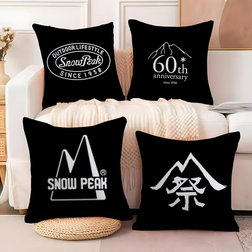 Outdoor SSnows Peak Cushion Cover Soft Plush Fabric DoubleSided Printed Sofa Cushion Cover for All Seasons Home Decor Gift