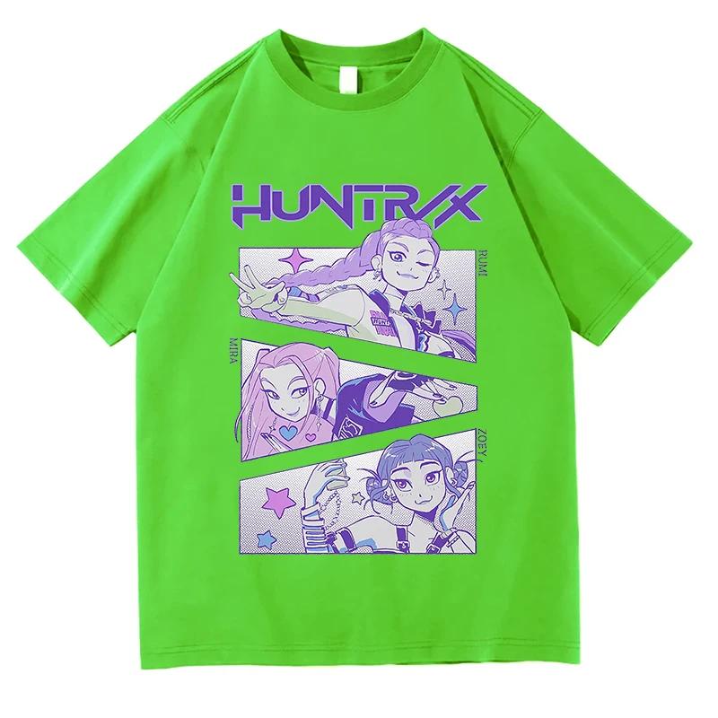 Camiseta KPop Cazadores de Demonios Verano Manga Corta Camisetas Hombre Cuello Redondo Algodón Moda 2025 Camiseta de Película Casual Unisex Ropa de Calle