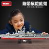 Battleship Aircraft Carrier Small Particles Military Building Block Assembly Model Boys Assembly Toy