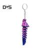 Bone Dragon Keyring Pendant Gothic 3D Movable Dragon Figurine with Metal Keyring Mythical Fantasy Dragon Keychain