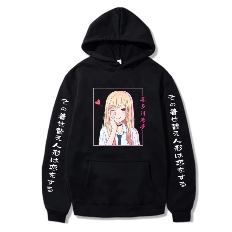 Hot Anime My Dress-Up Darling Kitagawa Marin Graphic Print Hooded Men Women High Quality Hoodies Harajuku Unisex Sweatshirt