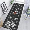 Aviation Runway Long Runner Rug Non Slip Hallway Entryway Carpet Soft Wear Resistant Kids Playroom Decor Mat