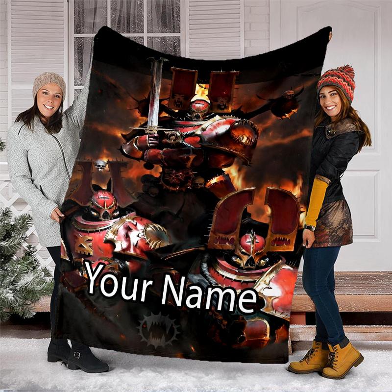 Custom Name Total War Warhammer Theme Printed Blanket - Perfect for Couch, Bed, Travel & Outdoor Use | Machine Washable, Cozy & Durable.