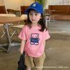 Kids Cotton Cartoon Short Sleeve T Shirt Summer Thin Loose Fit Boys Girls Base Layer Top