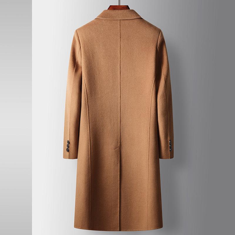 Осенне-зимний двубортный двусторонний твидовый молодежный деловой повседневный шерстяной — фото 3