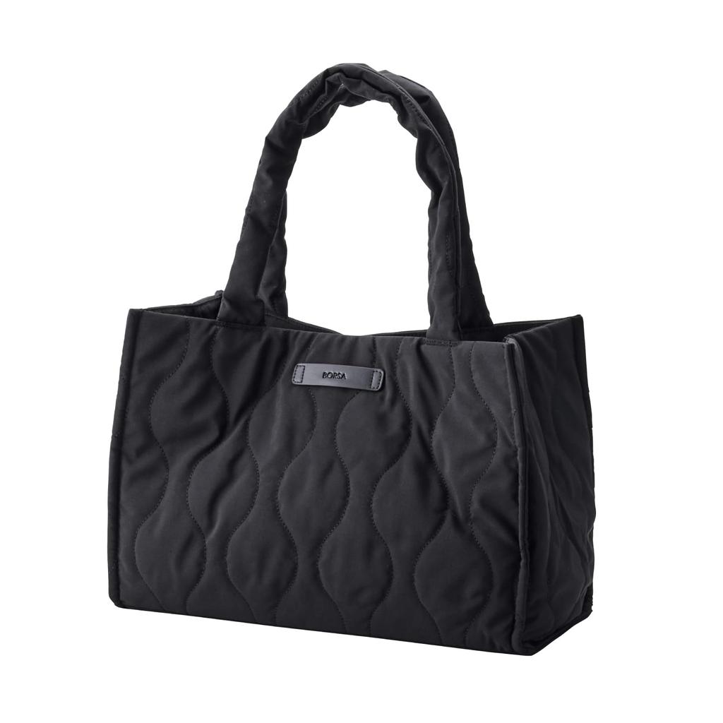 Elecom Gesteppte Tragetasche mit Zwiebelmuster, Schwarz, BM-QTBTBK