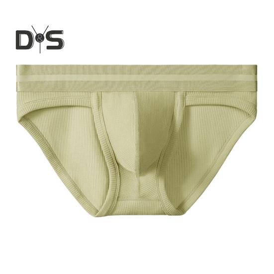 Slip da Uomo a Vita Media Mutandine a Colore a Contrasto con Supporto per Scroto Cinturino Mercerizzato Alta Elasticità Intimo
