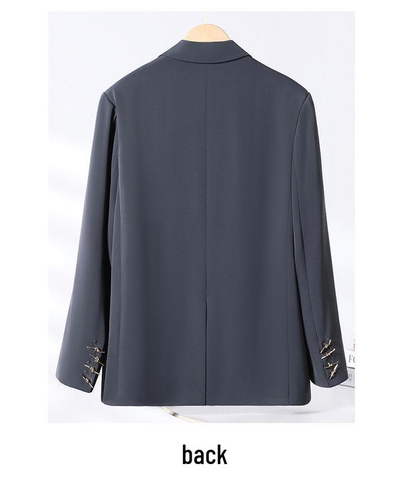Elegant Customized Plus Size Women's Blazer - Loose Slimming Black Design for Spring/Autumn 2025
