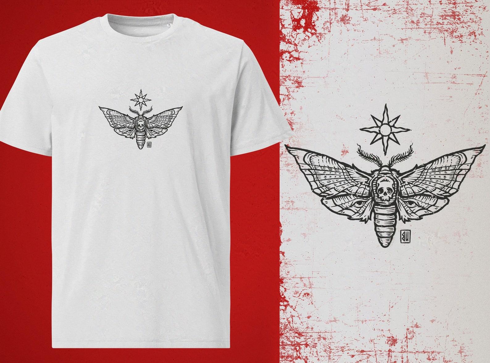 Star Moth T-Shirt (black print) L